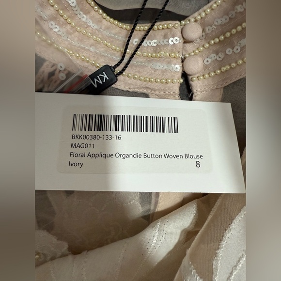 Karen Millen Embroidered Sheer Organdie Blouse in Blush - US 6‎ / NWT - Picture 13 of 16